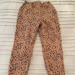 Abercrombie & Fitch joggers brown/tan and black leopard Size 6